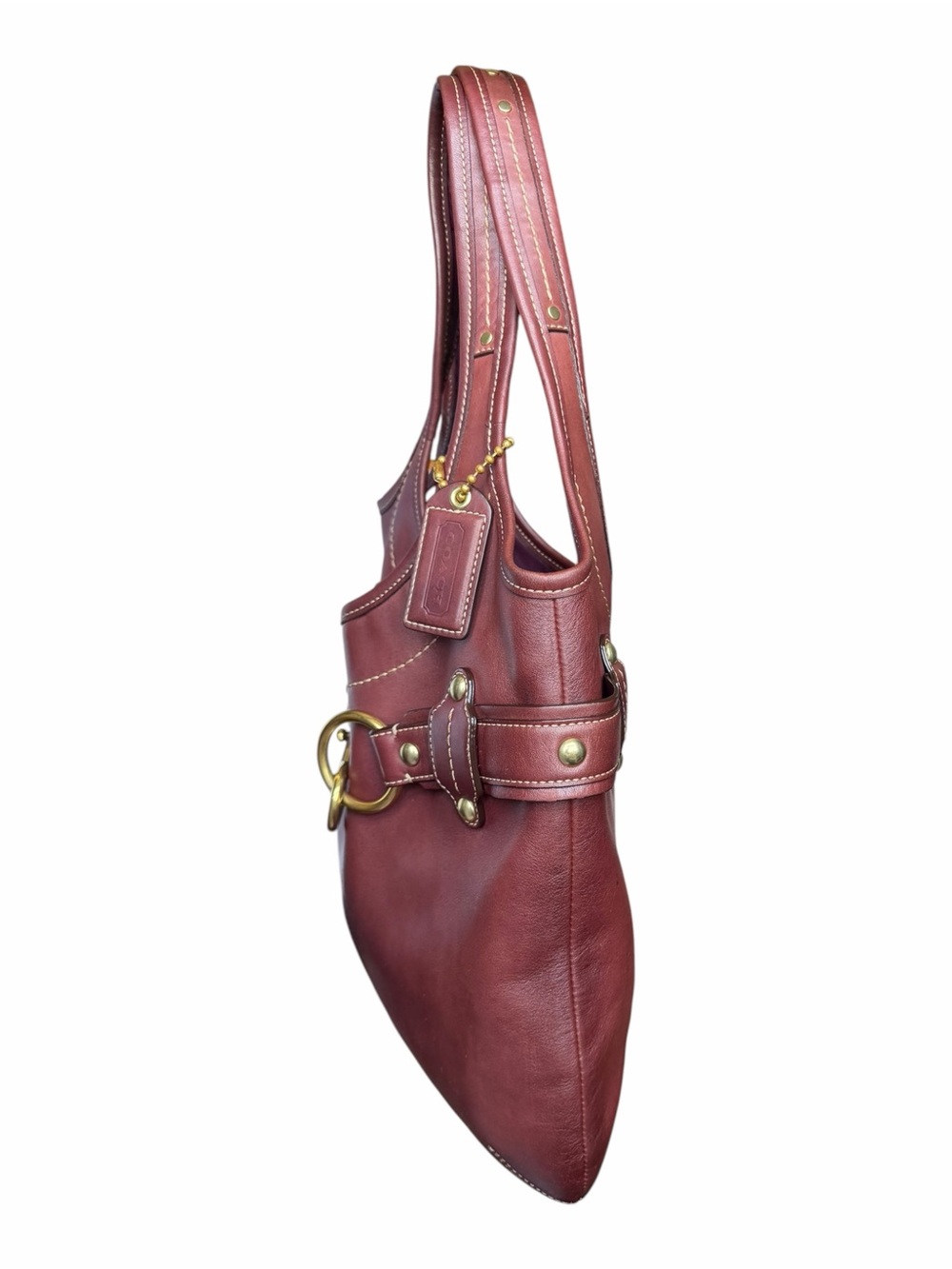 Coach Legacy Ergo 75th Anniversary Leather Shoulder Bag Plum Brown Leather Hobo - Picture 4 of 14